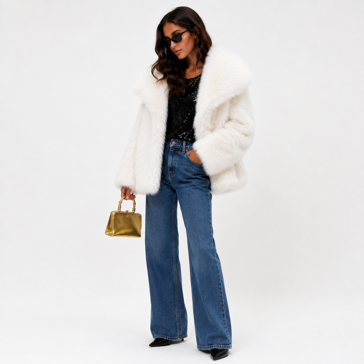 Iyuna Luxe - Abrigo de piel
