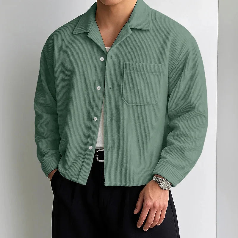 Camisa larga de pana
