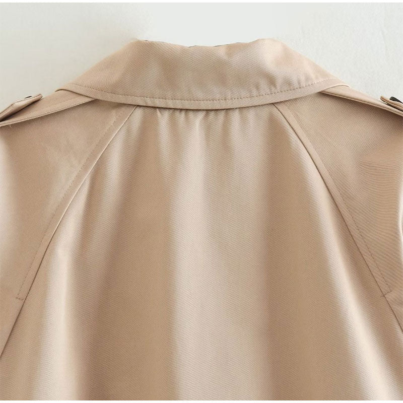 Chaqueta Trench Caqui