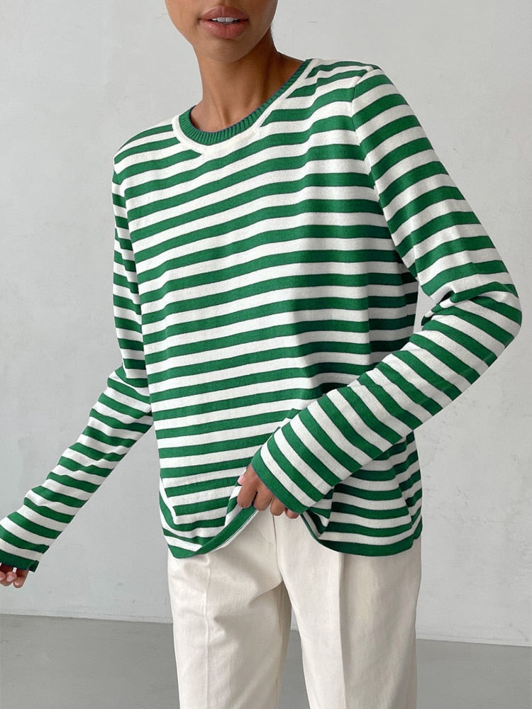 Jersey holgado a rayas