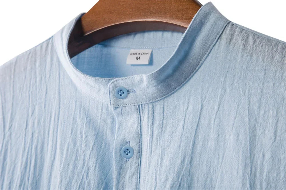 Camisa Henley de Lino