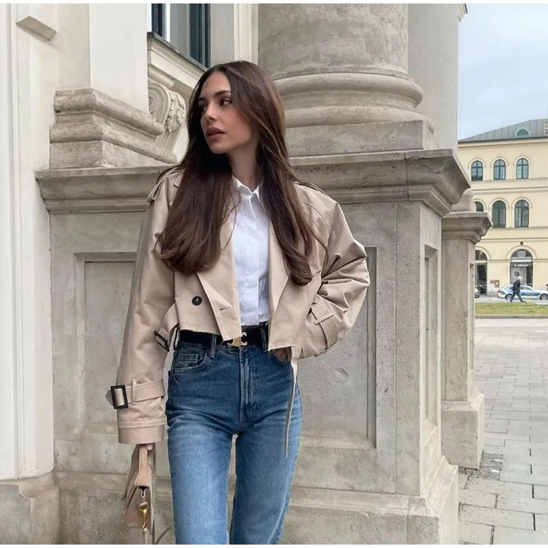 Chaqueta Trench Caqui