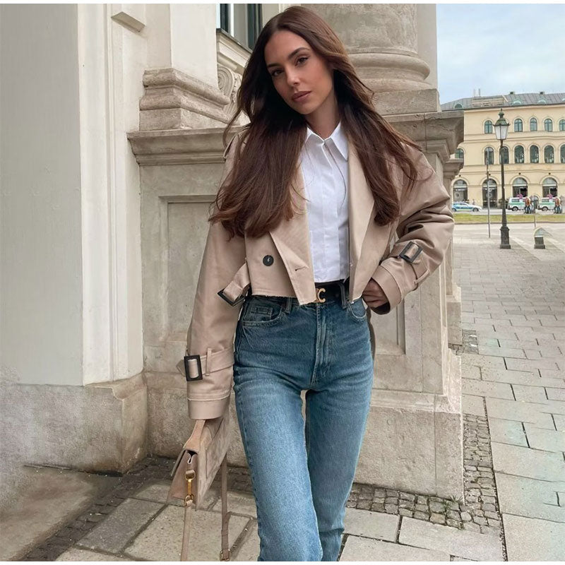 Chaqueta Trench Caqui