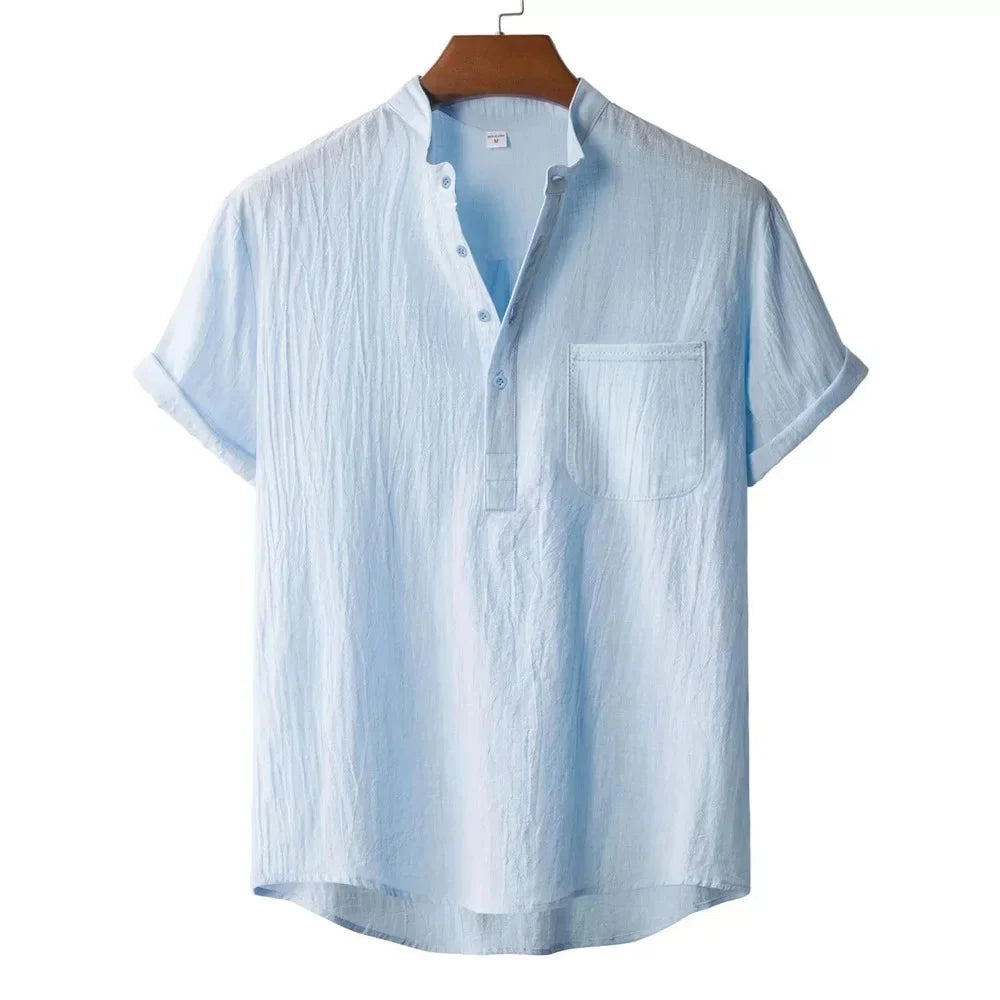 Camisa Henley de Lino
