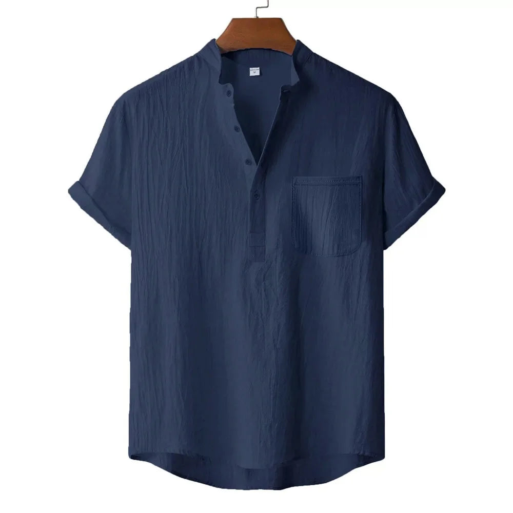 Camisa Henley de Lino