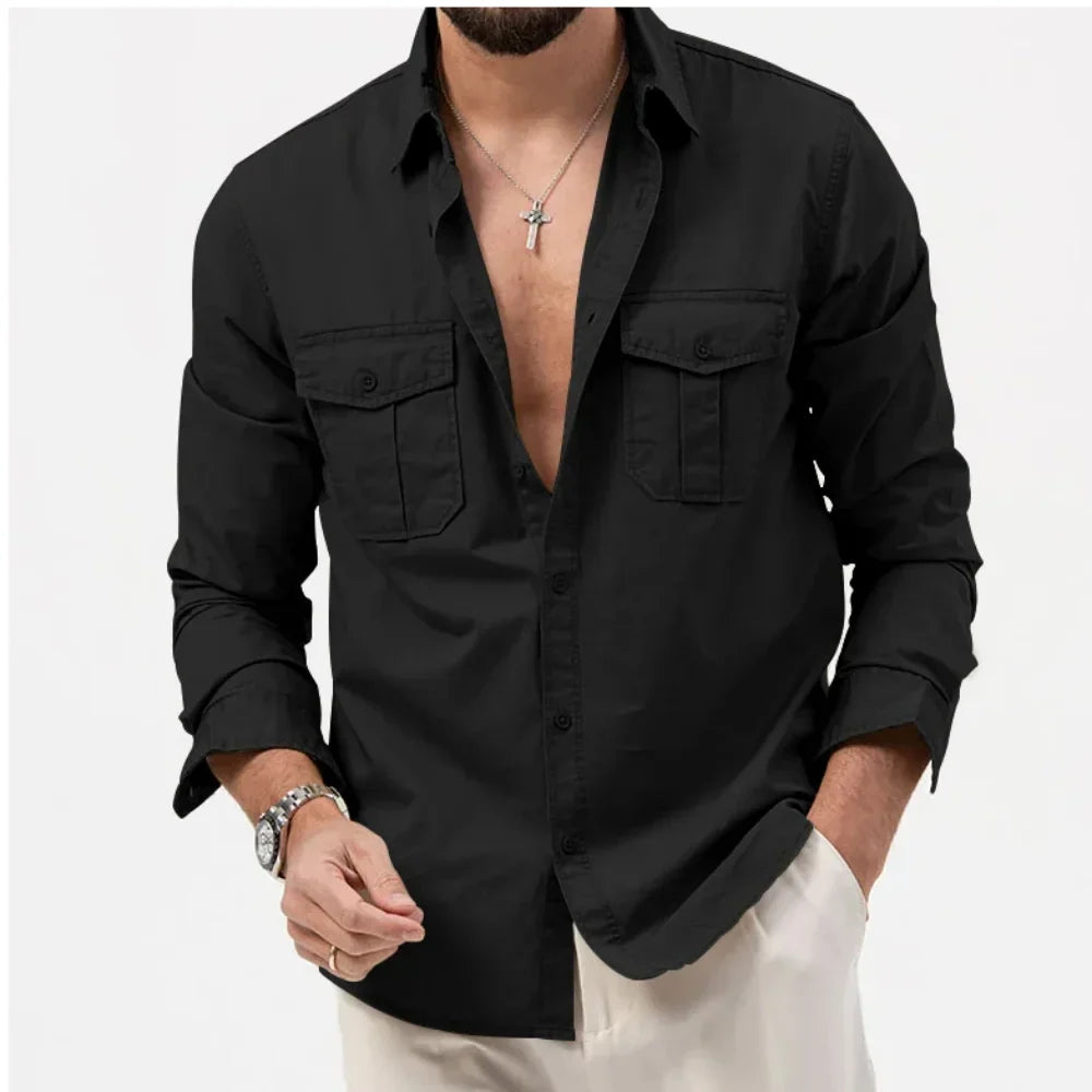 Camisa táctica con botones