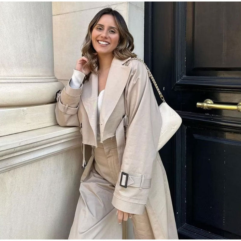 Chaqueta Trench Caqui