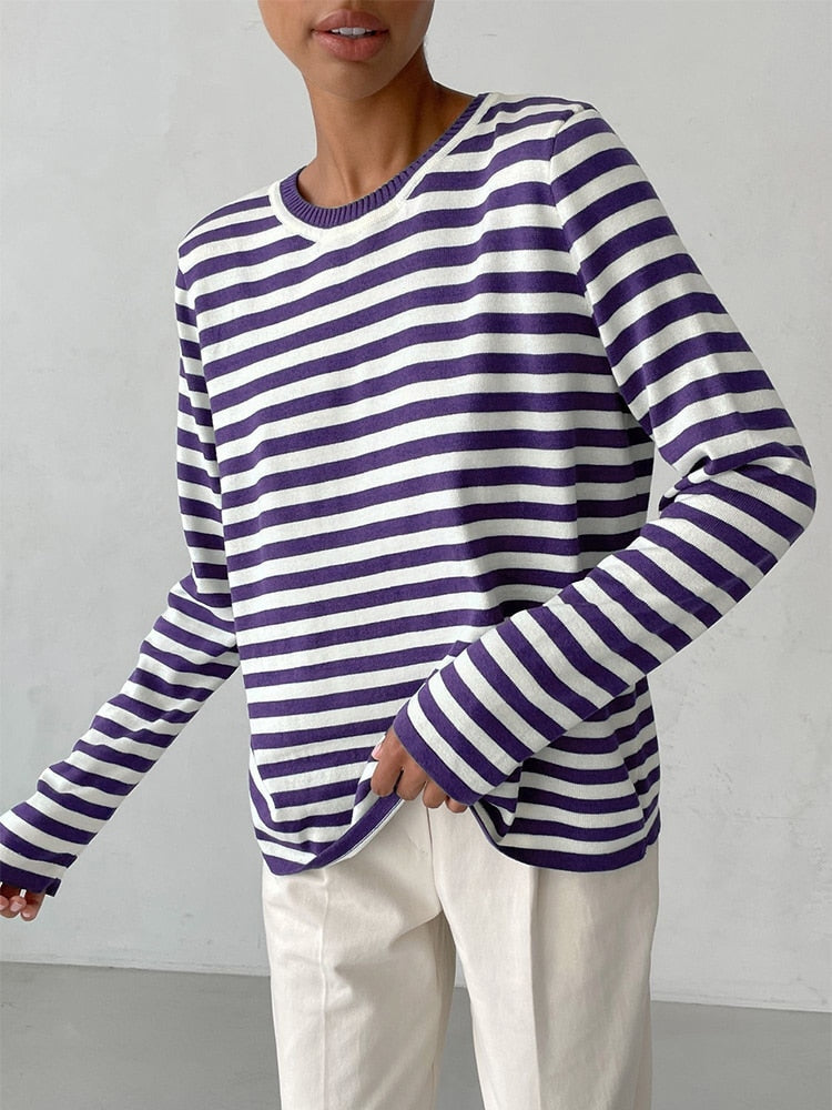 Jersey holgado a rayas