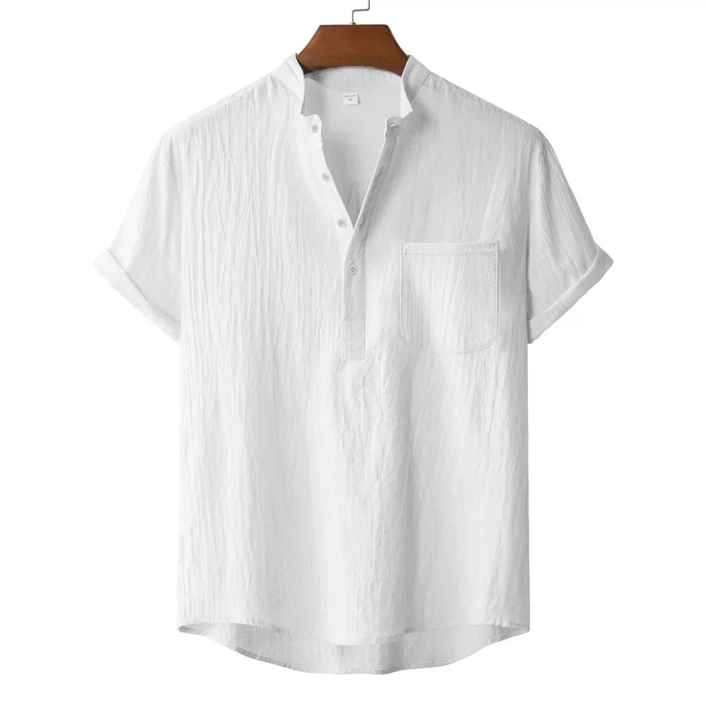 Camisa Henley de Lino