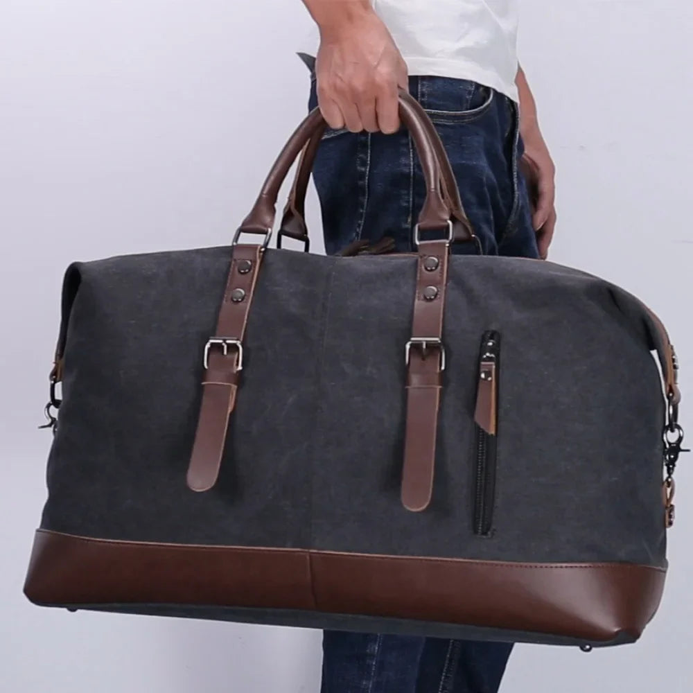 Bolsa de viaje tipo duffel de lona