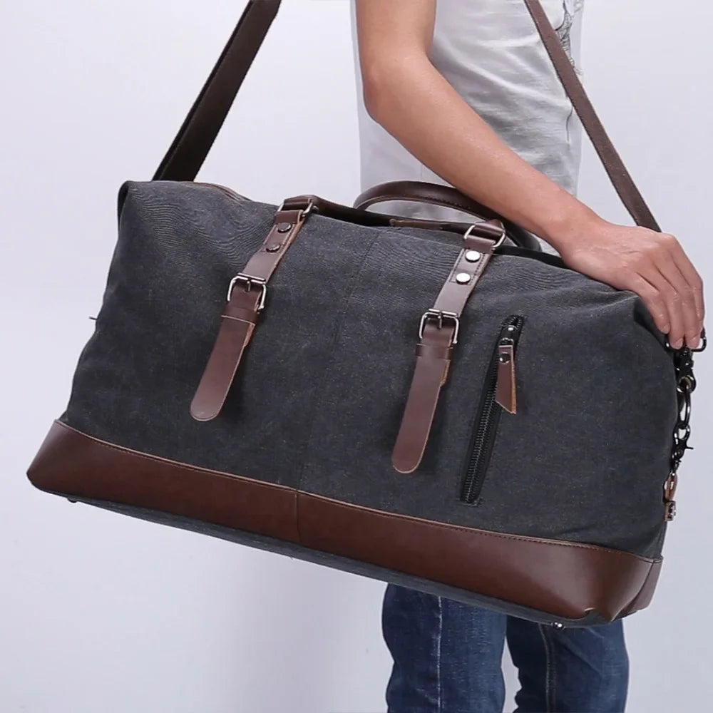Bolsa de viaje tipo duffel de lona