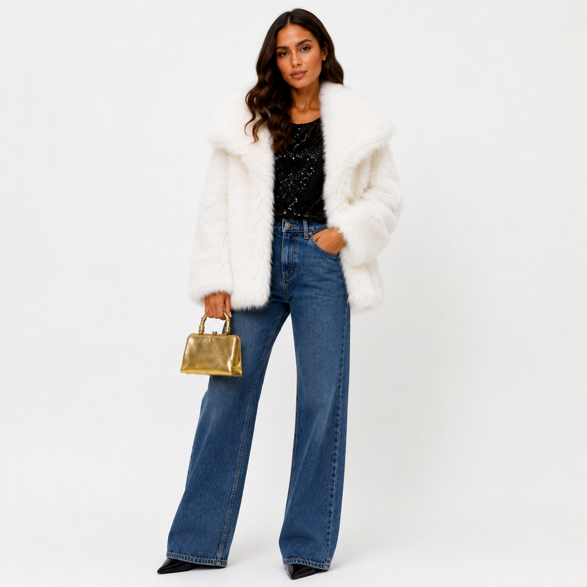 Iyuna Luxe - Abrigo de piel